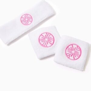 NWOT Lilly Pulitzer Sweat Headband & Matching Wristbands